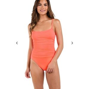 La Blanca Island Goddess Lingerie one pice swimsuit in Sunset orange size 6